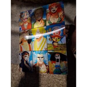 Straw Hat Pirates-One Piece 3D poster,3D Lenticular Flip Effect,Anime Manga,2in1